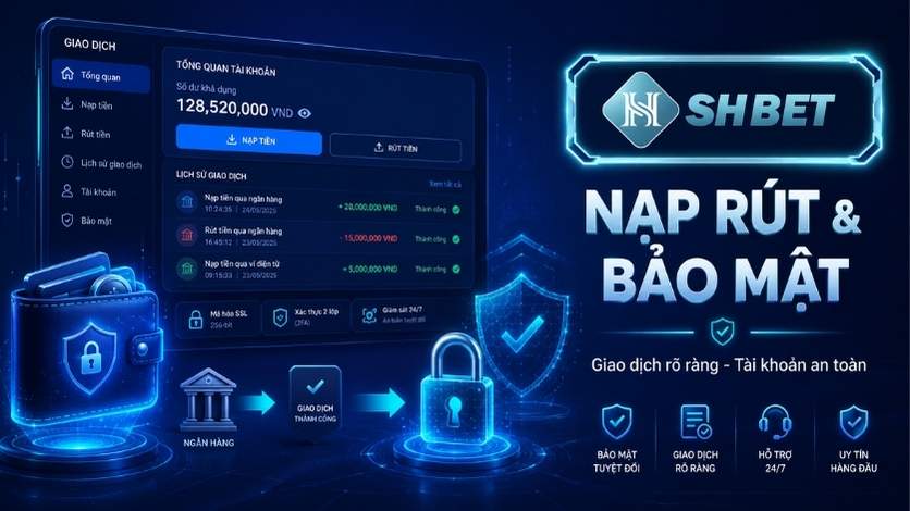 Nạp rút và bảo mật tài khoản SHBET với giao dịch rõ ràng an toàn